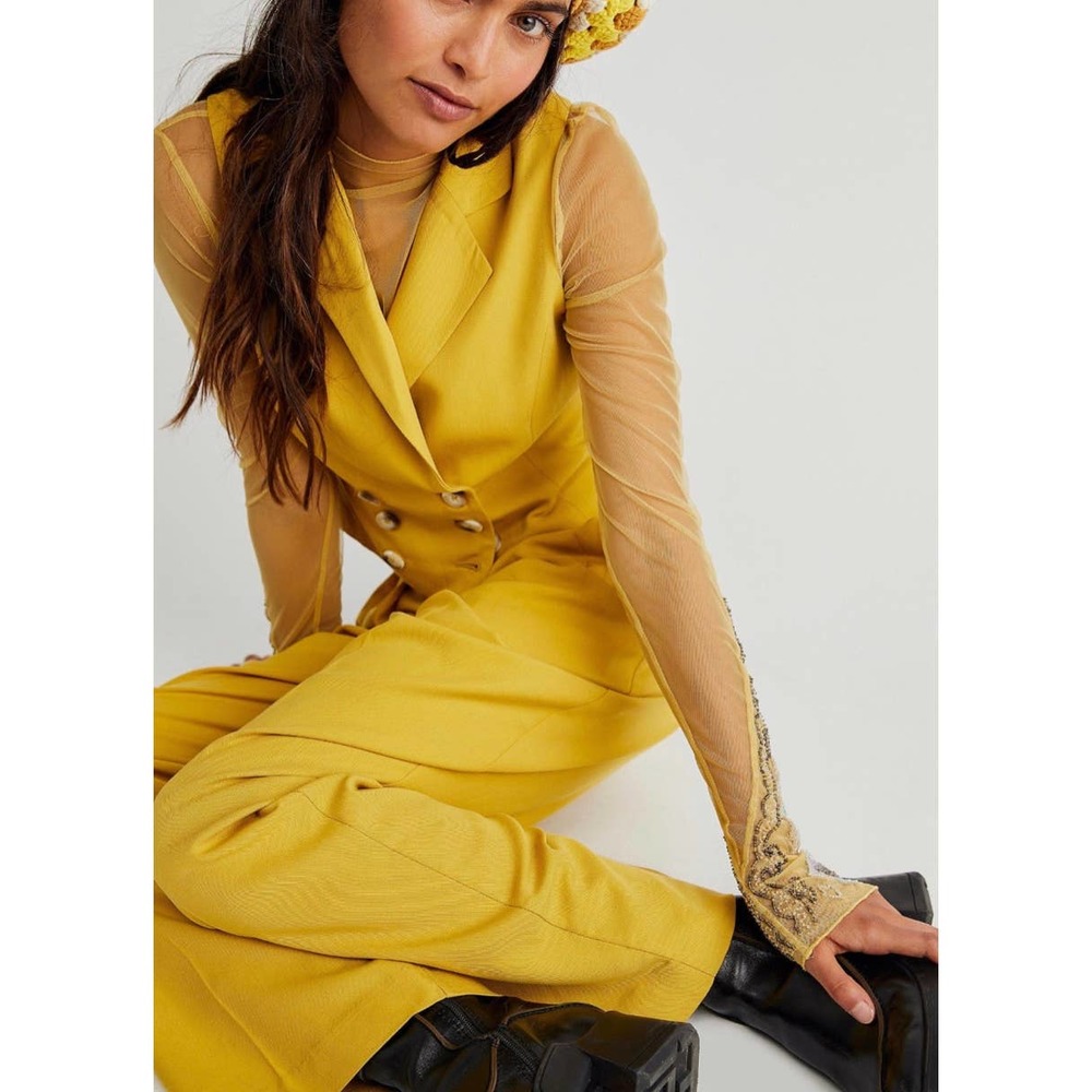 Free People Yellow Trousers